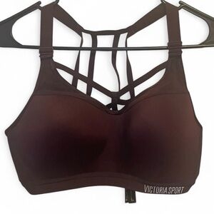 Victoria's Secret BURGUNDY Strappy Incredible Lightweight Max SPORTS BRA- 34D